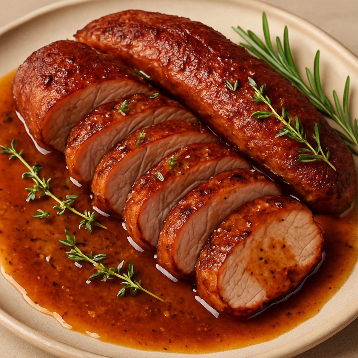 Tranches de filet de porc à la moutarde, au paprika fumé et au miel