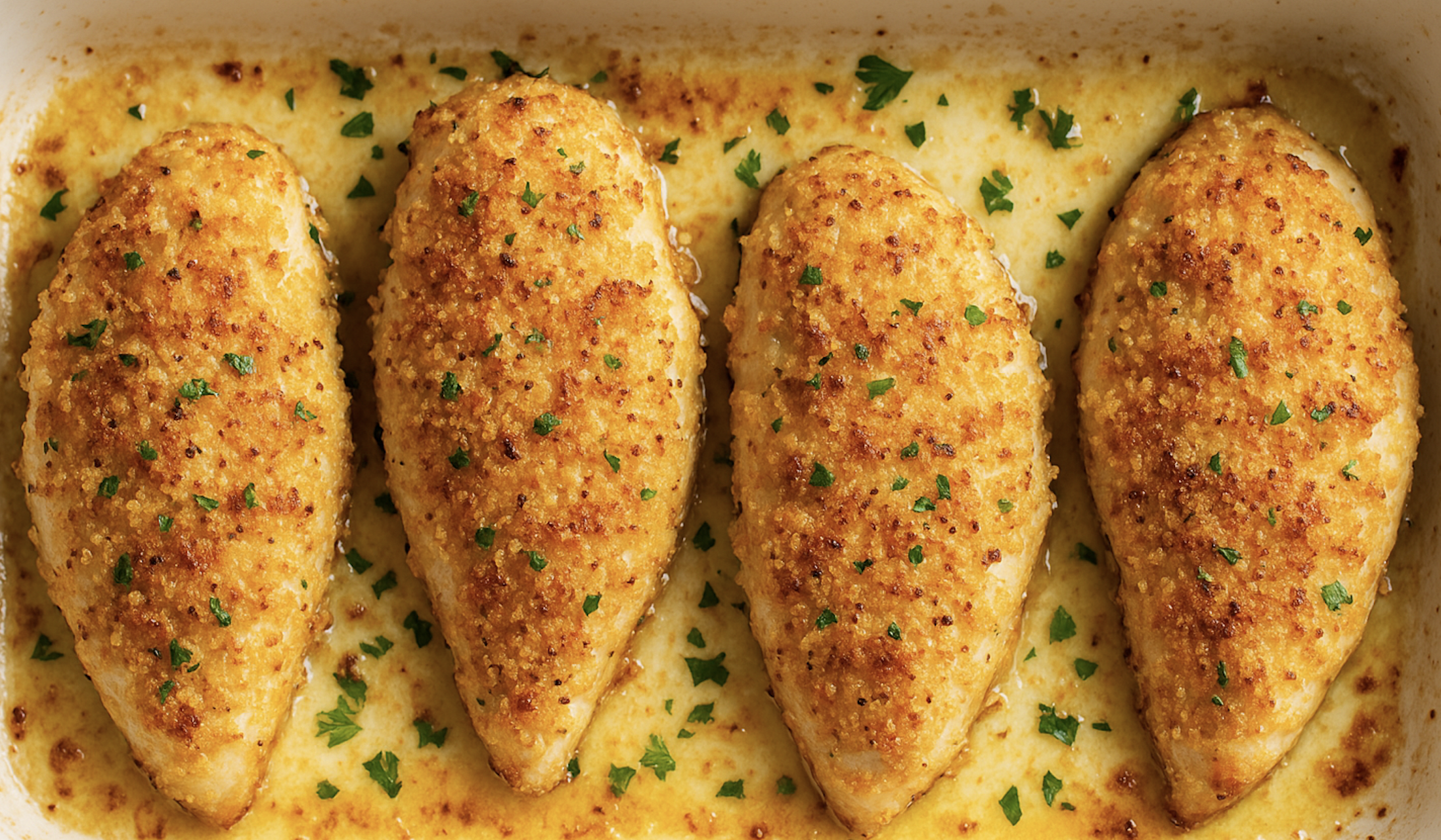 Poitrine de poulet panée au parmesan, croustillante et dorée