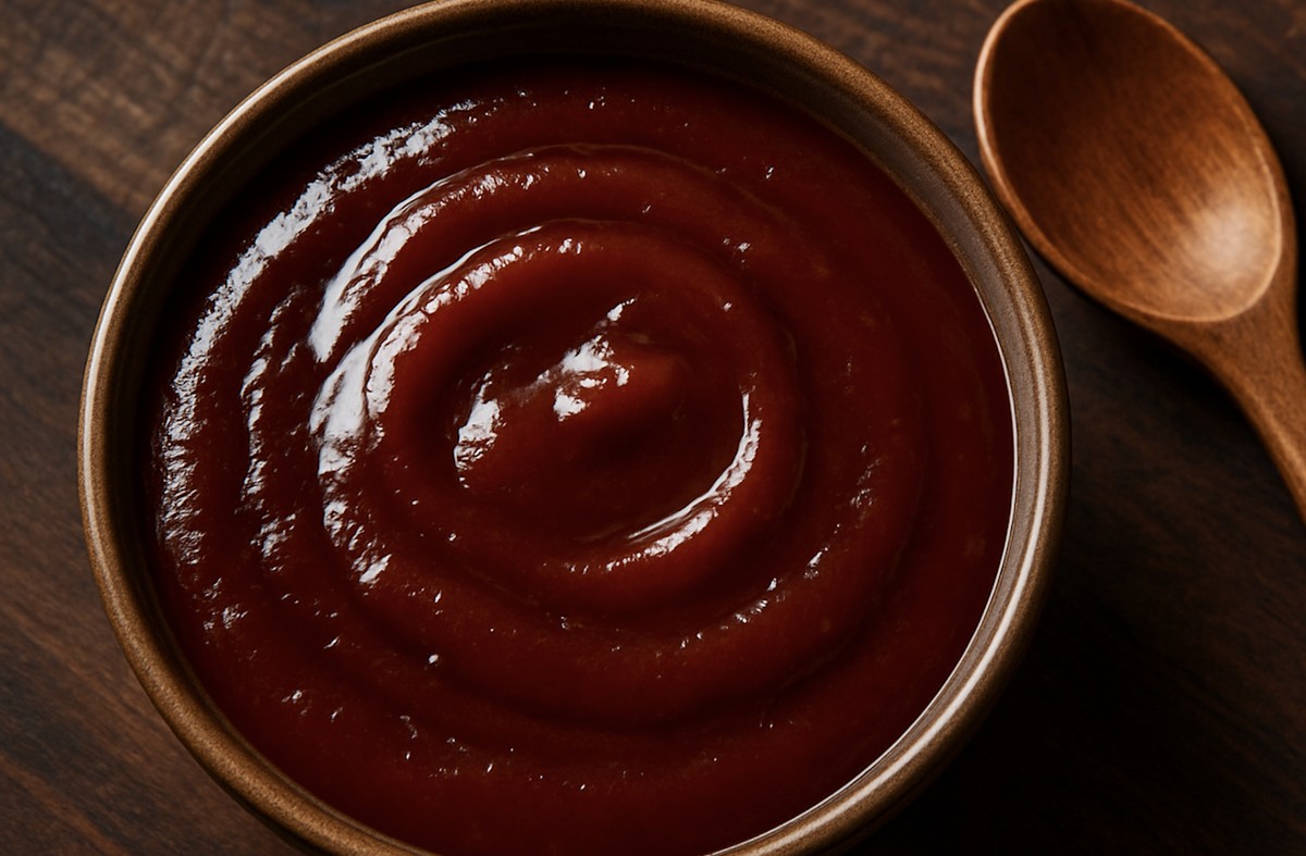 Bol de sauce BBQ maison riche et brillante