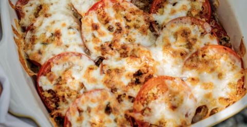 Gratin de tomates aux trois fromages