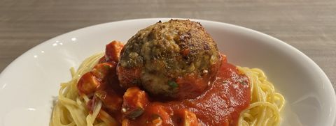 Spaghettis à la boulette géante